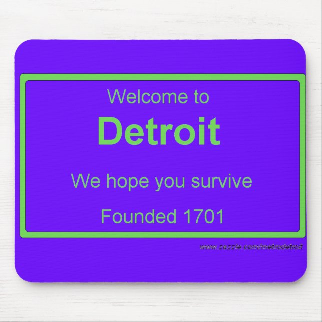 Detroit välkomnande musmatta (Framsidan)