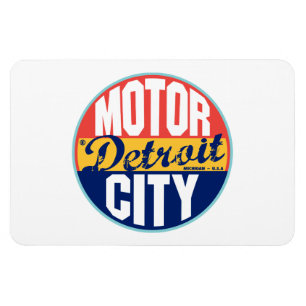 Detroit vintageetikett magnet