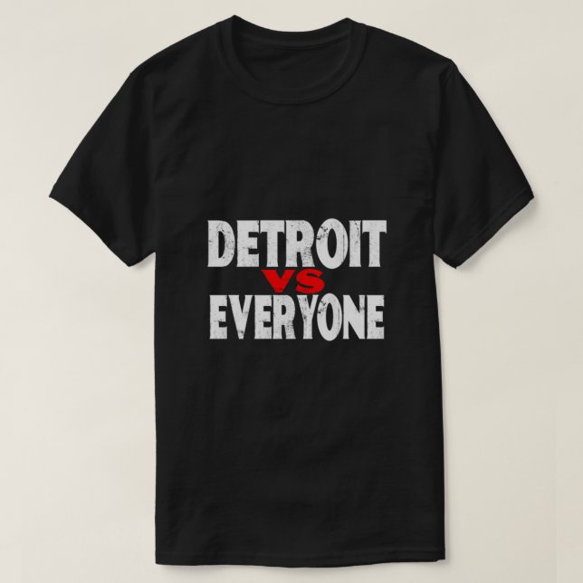 Detroit VS Alla funny Michigan Gift Shirt Esse T (Design framsida)