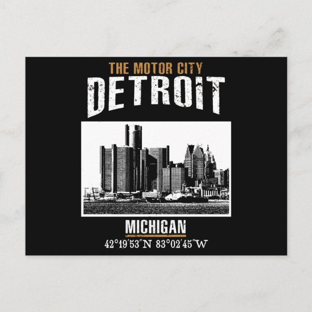 Detroit Vykort (Framsida)