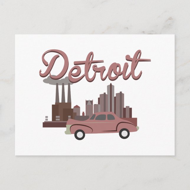 Detroit Vykort (Framsida)