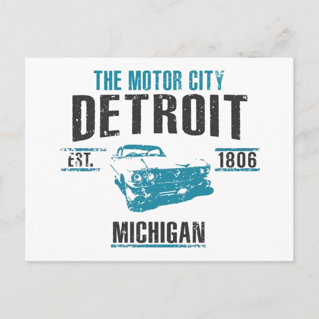 Detroit Vykort (Framsida)