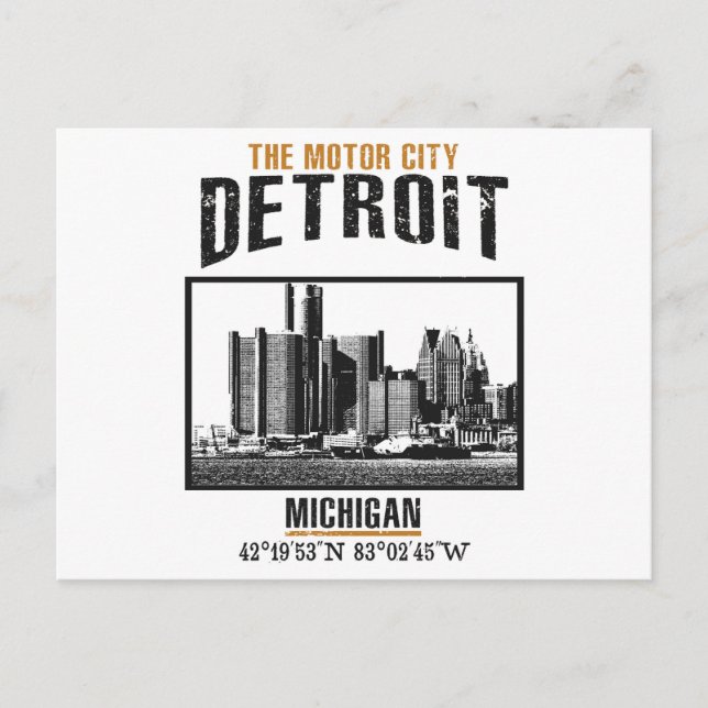 Detroit Vykort (Framsida)