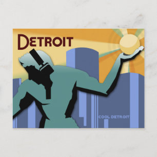 Detroit-vykort Vykort