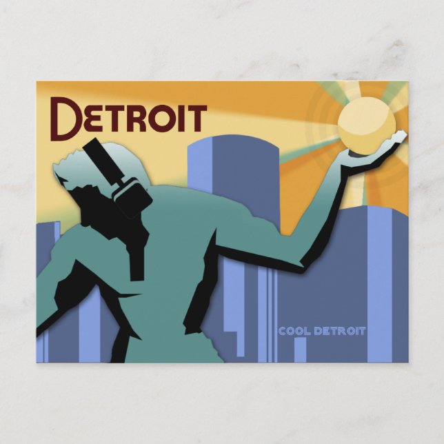 Detroit-vykort Vykort (Framsida)
