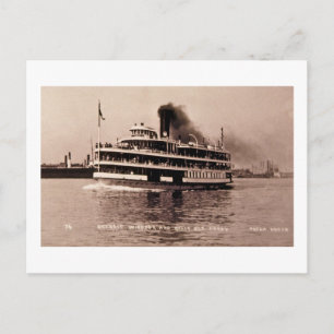 Detroit Windsor och Belle Isle Ferry - Louis Pesha Vykort