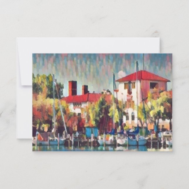 Detroit Yacht Klubb Lagoon Note Card Tack Kort (Framsida)
