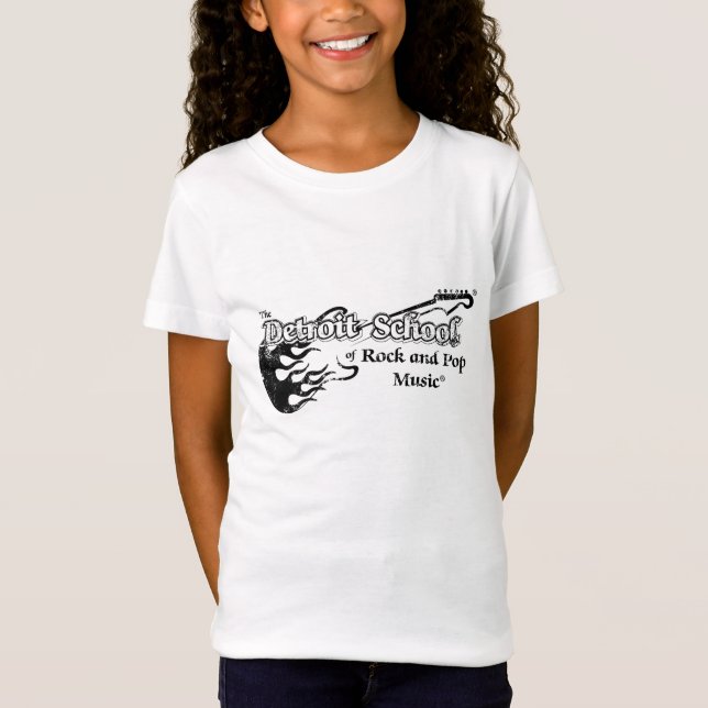 Detroiten skolar av sten och poppar flicka Grunge Tee Shirt (Framsida)