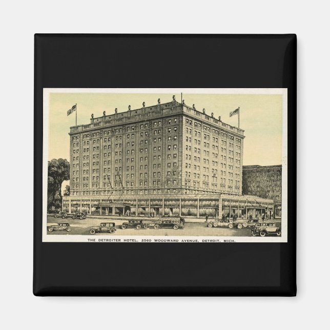 Detroiter Hotel Woodward Ave, Detroit, Michigan Magnet (Framsidan)