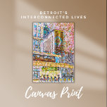 Detroits sammankopplade liv canvastryck<br><div class="desc">Det här Detroitets sammankopplade liv-Kanvastryck är ett dynamiskt bandbruk som fångar det väsentliga i Detroit. Varje penseldrag representerar en annan artikel,  och tillsammans skapar de en rik och ett dynamiskt cityscape. Det är perfekt för dem som uppskattar stadens skönhet.</div>