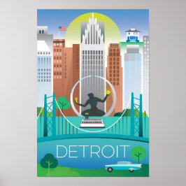 Detroittryck Poster