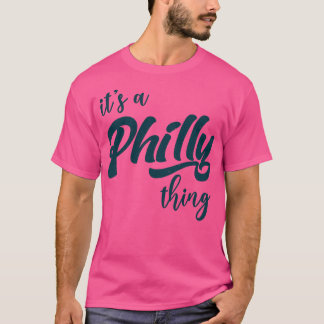 Dets En Philly Vintage Stil Typografi Midnatt Grön T Shirt