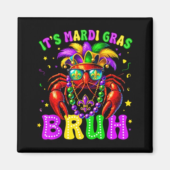 Dets Mardi Gras Bruh Rolig Crawfish Outfit Pojkar Magnet (Framsidan)