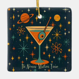 Dets Tid för Atom-Martini Kosmiska Stjärnor Julgransprydnad Keramik