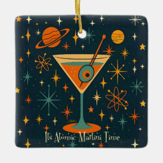 Dets Tid för Atom-Martini Kosmiska Stjärnor Julgransprydnad Keramik