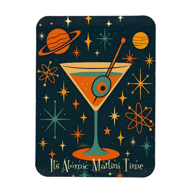 Dets Tid för Atomär Martini Kosmiska Stjärnor Magnet (Vertikal)