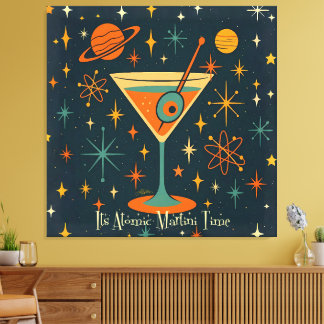 Detsamma är Atomic Martini Time Cosmic Stars Canvastryck