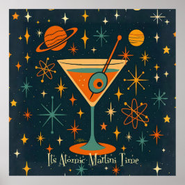Detsamma är Atomic Martini Time Cosmic Stars Poster