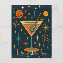Detsamma som Atomic Martini Time Cosmic Stars Vykort