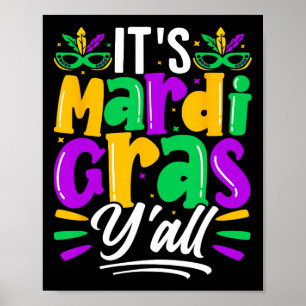 Detsamma som Mardi Gras Yall Mardi Gras Party Mask Poster