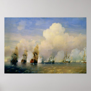 DetSvensk havskrig nära Kronstadt i 1790 Poster