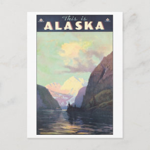 Detta är Alaska Vintage resor Poster Vykort