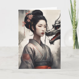 Detta är året för draken 2024 helgkort