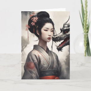 Detta är året för draken 2024 helgkort