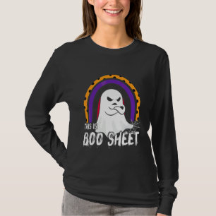 Detta är Boo Sheet Ghost retro Halloween kostym fö T Shirt