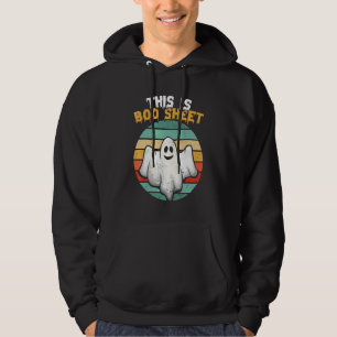 Detta Är Boo Sheet Spöke Retro Halloween Kostym Mi Hoodie