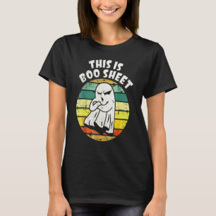 Detta Är Boo Sheet Spöke Retro Halloween Kostym Mi T Shirt