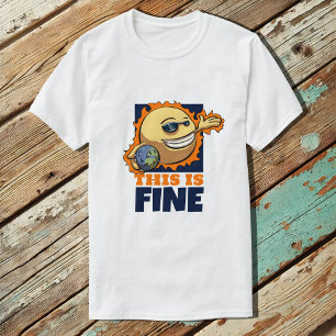 Detta är Bra Tecknaden för global uppvärmning av k T Shirt