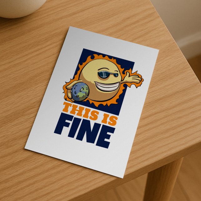 Detta är Bra Tecknaden för global uppvärmning av k Vykort (Skapare uppladdad)