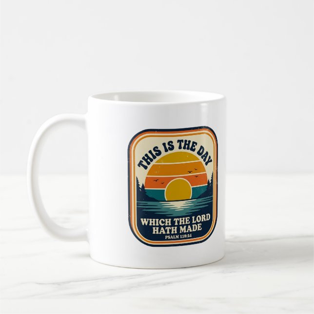 Detta Är Dagen Psalm 118:24 Kaffemugg (Vänster)