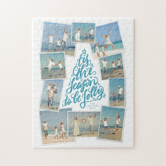 Detta är den handskrivna fotosamlingen i träd unde pussel (Vertikal)