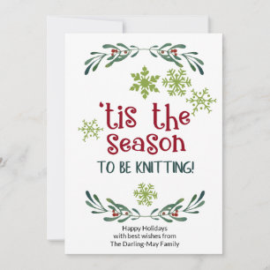 Detta är den säsong som ska hållas - Lungt Knitter Julkort
