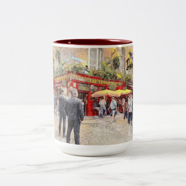 Detta är Dublin-Irland Två-Tonad Mugg (Center)