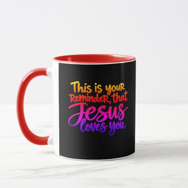 Detta är en påminnelse om att Jesus älskar dig Mugg (Vänster)