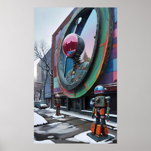 Detta är en Robot's World - Ken Gage Art Poster