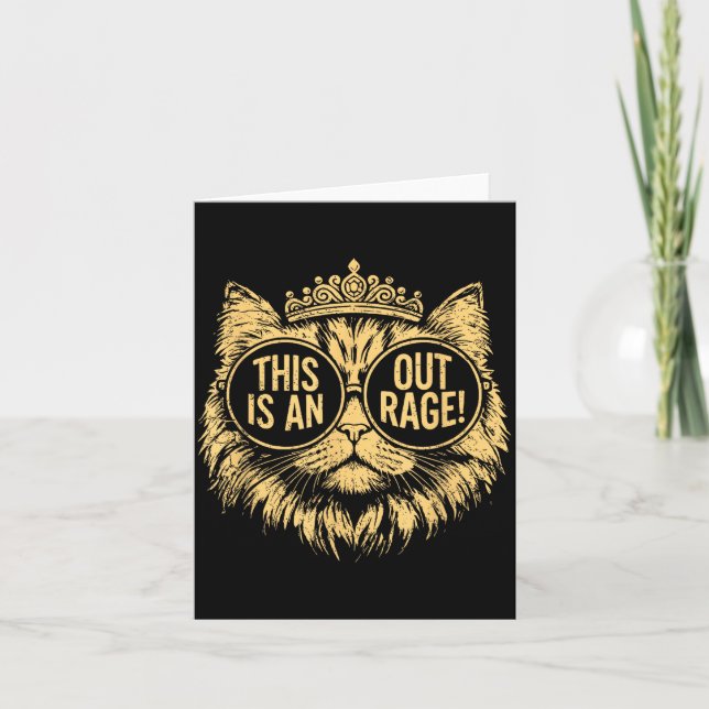 Detta Är En Skandal Rolig Prinsessa Katt Munk Guld Kort (Framsida)
