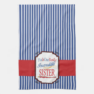 Detta är en Verkligen av otrolig syster Gift Kökshandduk