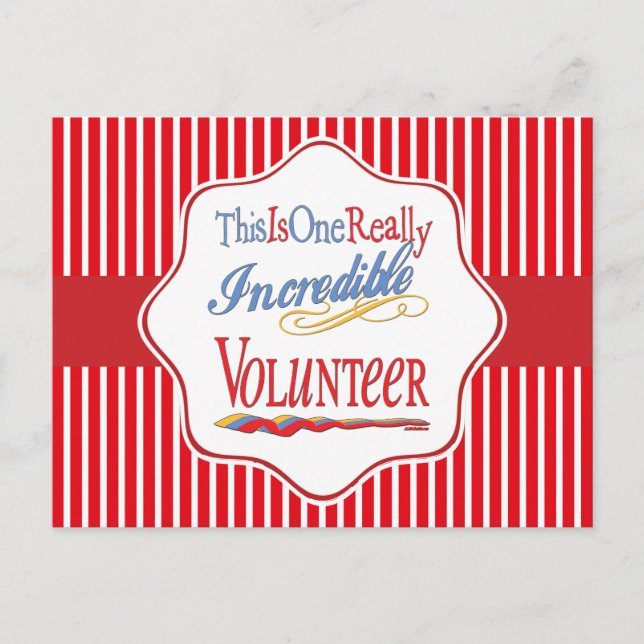 Detta är en Verkligen av otrolig volontärgåva Vykort (Framsida)