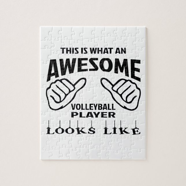 Detta är en vilken enorma volleybollspelare ser li pussel (Vertikal)