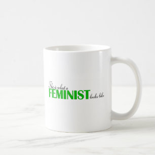 Detta är en vilken feminist ser lik kaffemugg
