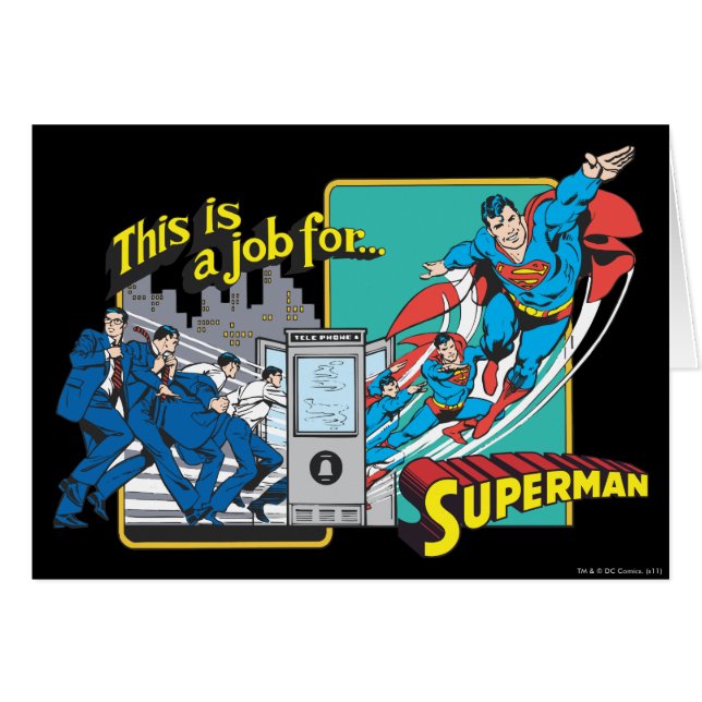 Detta är ett jobb för � Superman 2 Hälsningskort (Framsidan Horizontal)