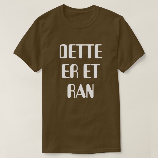 Detta är ett rån i norska bruna tee shirt (Design framsida)