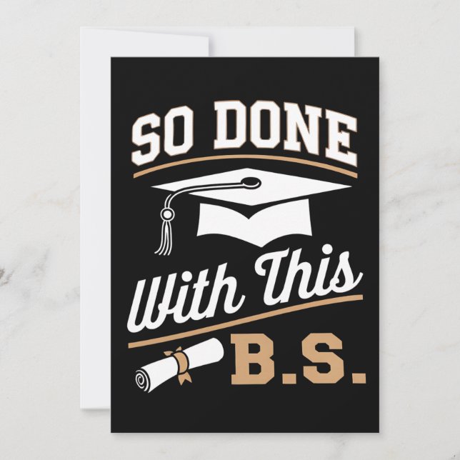 Detta är färdigt med denna BS-Bachelor Student Stu Inbjudningar (Framsida)