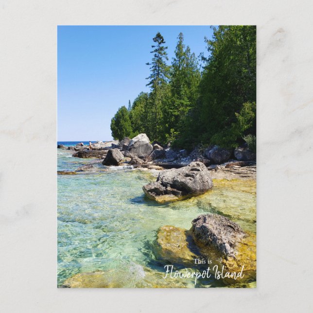 Detta är Flowerpot Island-Ontario, Kanada Vykort (Framsida)