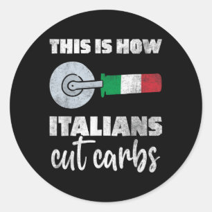 Detta är hur italienarna skär bort Roligten för de Runt Klistermärke
