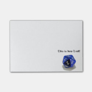 Detta är hur jag rullar (d20) Posta- Post-it Block
